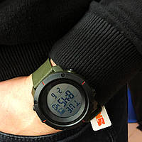 Годинник наручний чоловічий SKMEI 1213AG ARMY GREEN BIG SIZE, брендовий чоловічий годинник. Колір: зелений