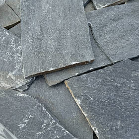 Плашка із сланцю сіра дикий камінь для цоколя, фасаду, облицювання будинку, мощення доріжок