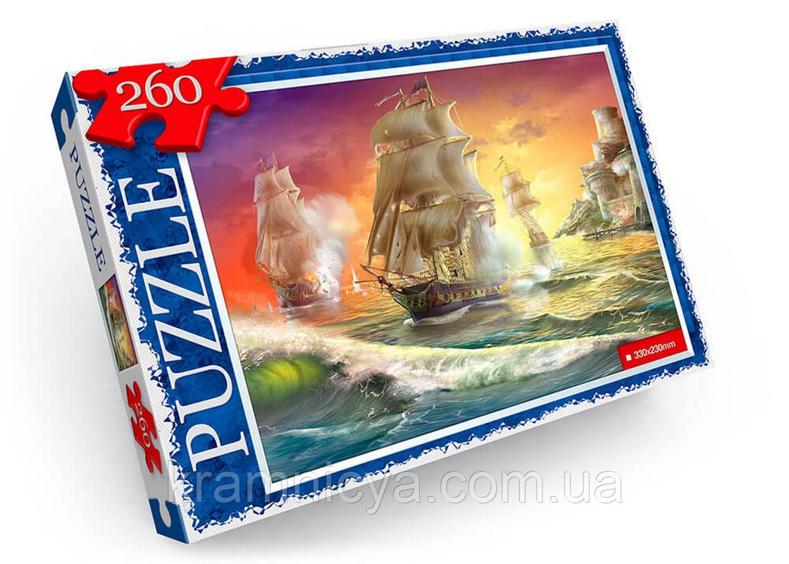 Пазли дитячі Вітрильники у морі, 260 елементів, Danko Toys (C260-12-04)