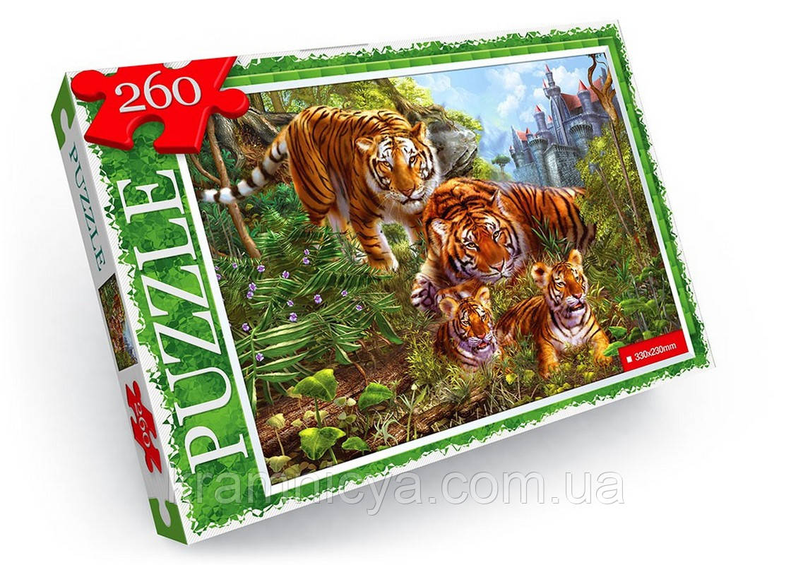 Пазли дитячі Тигри, 260 елементів, Danko Toys (C260-13-02)