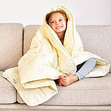 Ковдра дитяча зимова вовняна 100х135 см PAPAELLA натуральна вовна тепла ковдра для дітей, фото 2