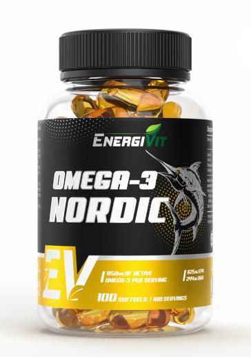 Риб'ячий жир EnergiVit OMEGA 3 Nordic 200 капсул, фото 1