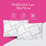 Набір подушок 2 шт 50x70 Elegantly IDEIA подушка з блискавкою, штучний пух, м'яка подушка, фото 7