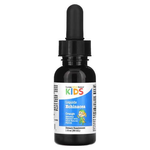 California Gold Nutrition Liquid Echinacea For Children Natural Orange 30 мл, Апельсин