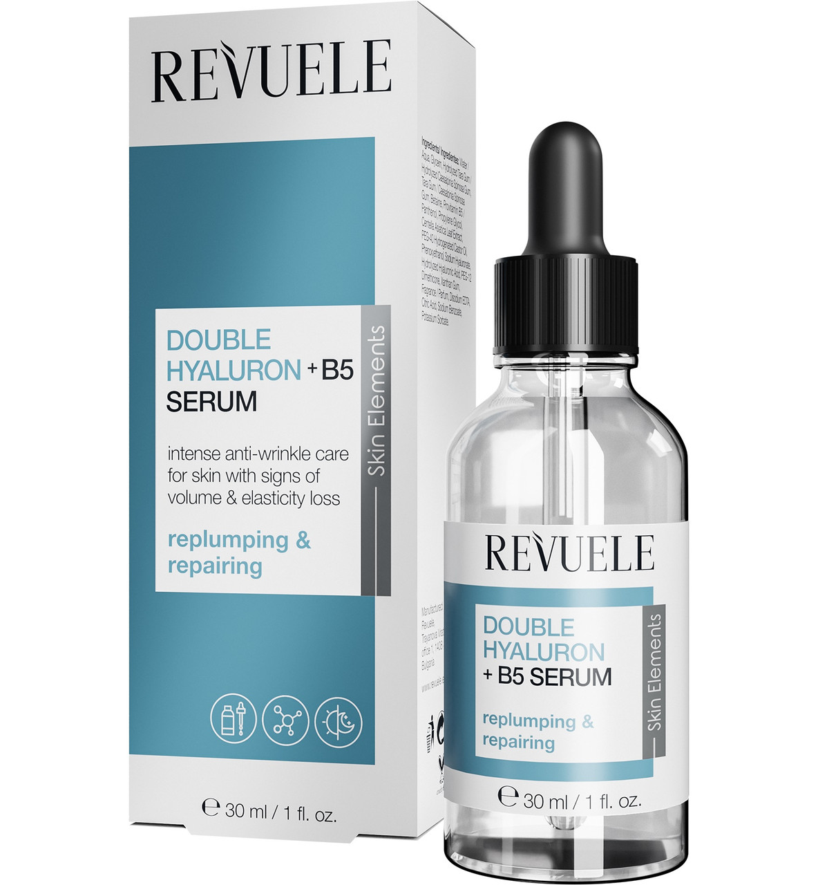 Зволожуюча сироватка для обличчя Revuele Double Hyaluron + B5 Serum 30 мл