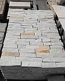 Фасадна плитка із тремоліта слонова кістка камінь для цоколя, фасаду, облицювання будинку, фото 5
