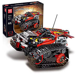 Конструктор гоночна машина на гусеничному ходу на дистанційному керуванні на 400 деталей, червоний, фото 1