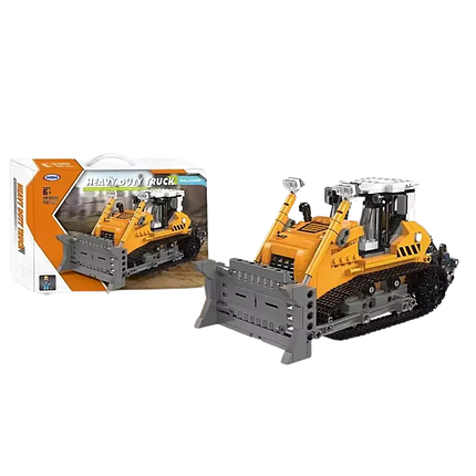Конструктор дитячий ігровий бульдозер.Будівельна техніка на 703 деталей, фото 1