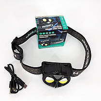 Потужний ліхтарик світлодіодний на голову WT208 2COB, Ліхтар на голову для бігу, NS-199 Наголовний ліхтар, фото 5