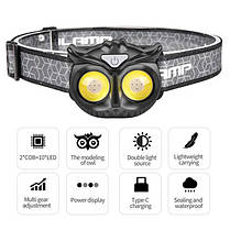 Потужний ліхтарик світлодіодний на голову WT208 2COB, Ліхтар на голову для бігу, NS-199 Наголовний ліхтар, фото 4