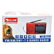 Портативна стовпчик радіо MP3 USB Golon RX-6622. ZE-173 Колір: золотий, фото 6
