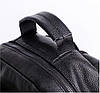 Міський чоловічий рюкзак шкіряний чорний Tiding Bag B2-03555A, фото 6