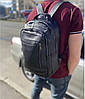 Міський чоловічий рюкзак шкіряний чорний Tiding Bag B2-03555A, фото 7
