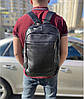 Міський чоловічий рюкзак шкіряний чорний Tiding Bag B2-03555A, фото 9