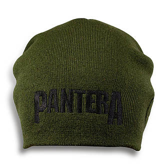 Шапка біні з вишивкою PANTERA Оливковий, фото 2