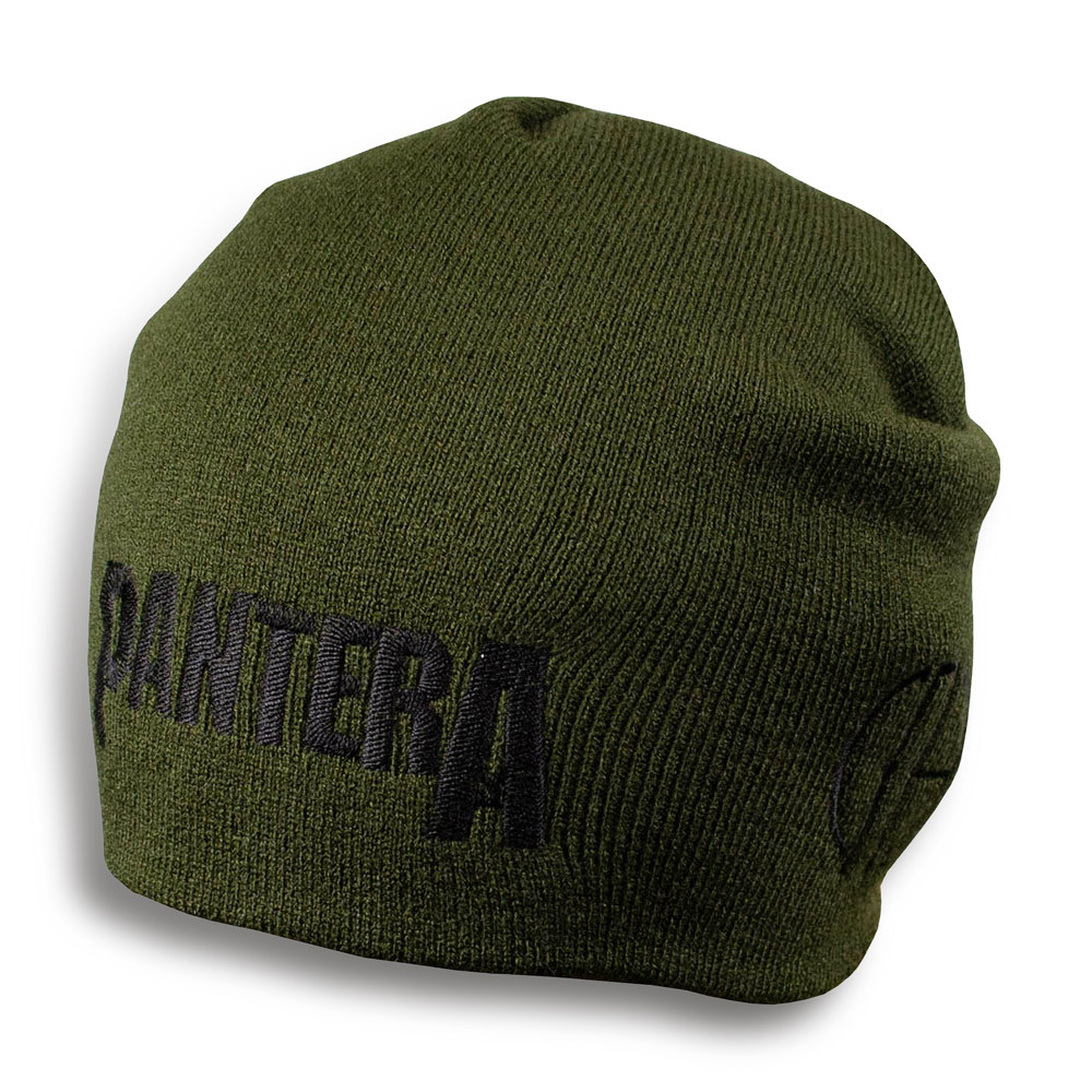 Шапка біні з вишивкою PANTERA Оливковий