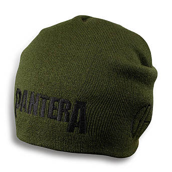 Шапка біні з вишивкою PANTERA Оливковий, фото 1