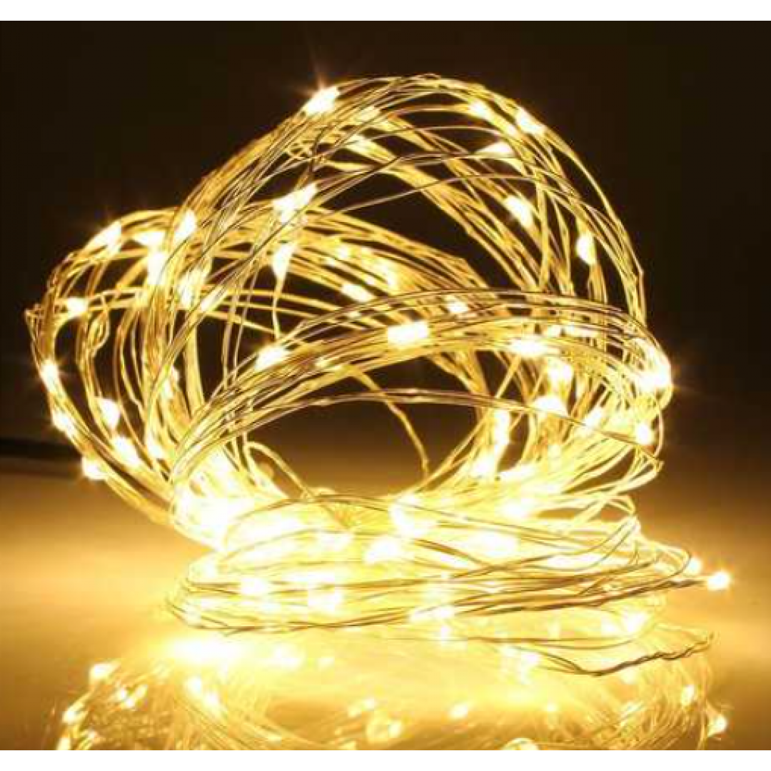 Гірлянда на батарейках + USB 20m 200 led WW Теплий білий 7294, фото 1