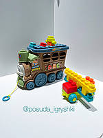 Конструктор 6060 потяг-каталка розміром 38см, м'які блоки, 22 деталі, в коробці, 39,5-25,5-17,5см, фото 2