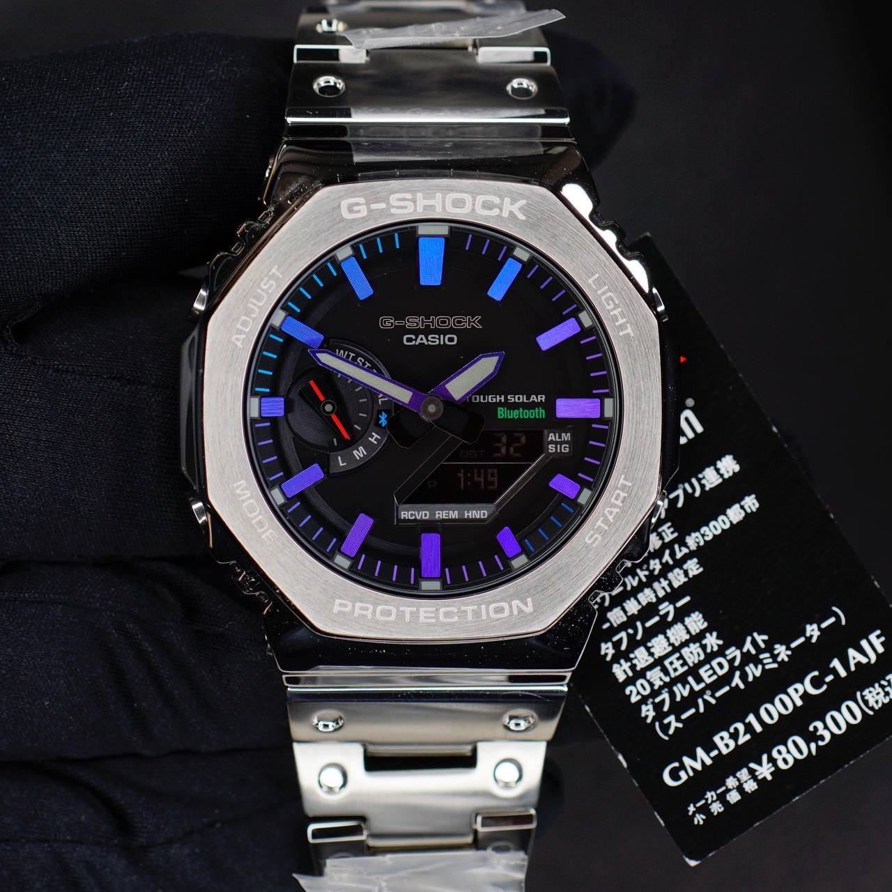Годинник Casio G-Shock GM-B2100BPC-1 Stainless Steel Black Solar Bluetooth
