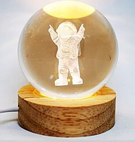 Кришталева куля нічник USB, фото 2