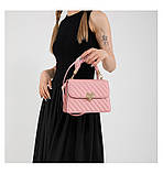 Жіноча сумка 6557 крос-боді світло рожева, фото 10