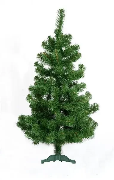 Штучна ялинка (ПВХ). Висота — 1,5 м. (Збірна) з м'якою хвою. Ялинка на підставці., фото 1