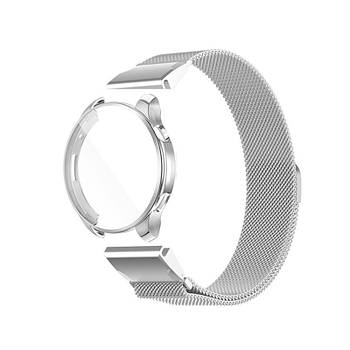 Комплект для годинника Amazfit Balance сріблястий (чохол + металевий ремінець 22 мм)