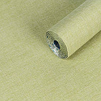 Лляні теплі шпалери на самоклейці 2800х650х2мм Оливкового відтінку 2800*650*2mm (D) SW-00001499