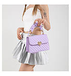 Жіноча сумка 6557 крос-боді фіолетова, фото 6