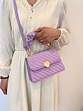 Жіноча сумка 6557 крос-боді фіолетова, фото 4