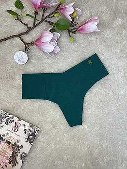 Трусики стрінги victoria’s secret XS безшовні смарагдові з логотипом VS оригінал вікторія сікрет