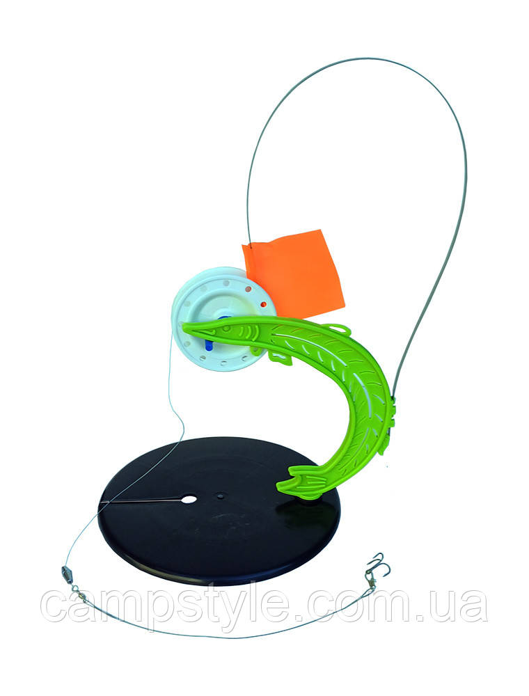 Комплект оснащених зимових жерлиць Щука із фіксатором, 10 штук