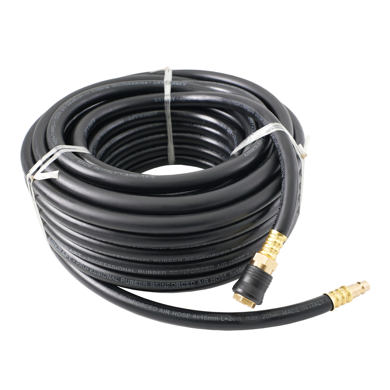 Шланг гумовий армований повітряний (PROFI) 20 атм 8x15мм, 20м AIRKRAFT AHC-16-E, фото 1