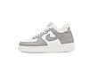 Жіночі зимові кросівки Nike Air Force Low Grey White Сірі Взуття Найк Аір Форс Лов шкіра тепле хутро зима, фото 2