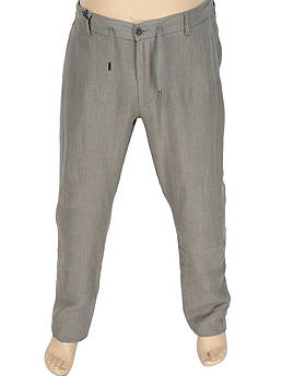 Льняні чоловічі штани Tello JNS 4755Lb- Clin HK великого розміру
