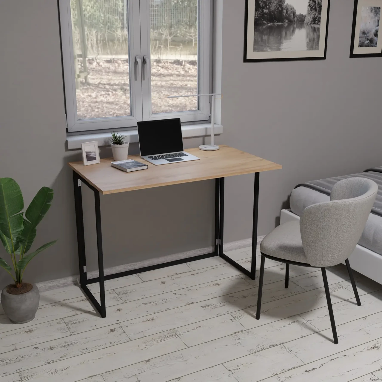 Письмовий стіл-трансформер МОБІЛ Neman, колір дуб кремона торро/чорний