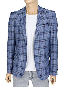 Синій чоловічий приталений жакет Daniel Perry Broward A.1