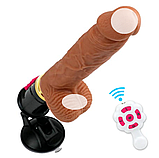 Секс машина-фалоїмітатор на присоску з пультом, Телескопічний вібратор з обертанням і підігріванням, Інтимні та, фото 3