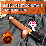 Секс машина-фалоїмітатор на присоску з пультом, Телескопічний вібратор з обертанням і підігріванням, Інтимні та, фото 9