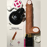 Секс машина-фалоїмітатор на присоску з пультом, Телескопічний вібратор з обертанням і підігріванням, Інтимні та, фото 4