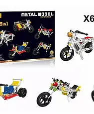 Конструктор металевого мотоцикла 283 деталей Х638-1, Дитячий металевий конструктор Мотоцикли, фото 3
