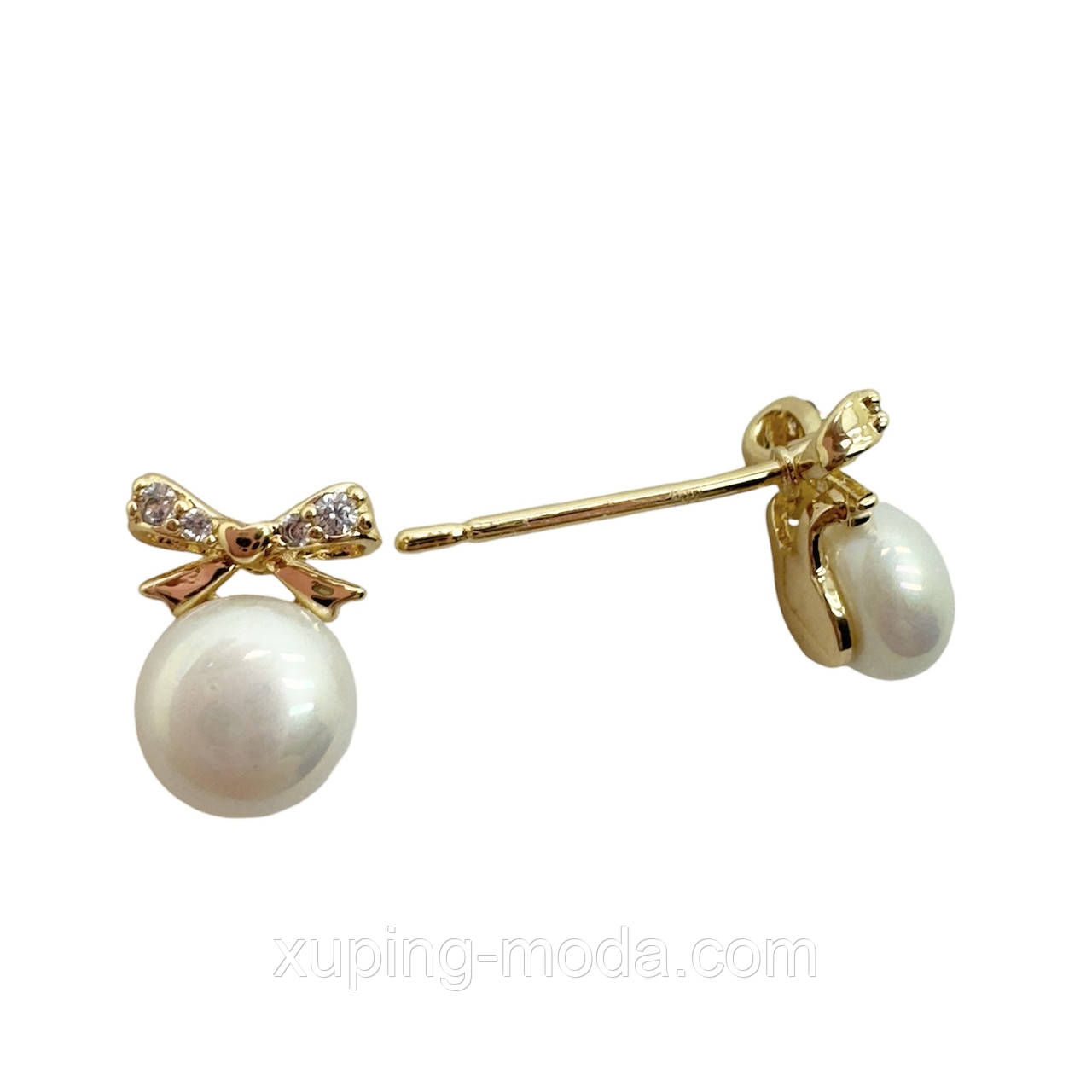 Сережки ксюпінг. 9 мм. 18 к, фото 1