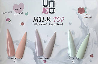 UNO Молочний топ Milk Top для покриття нігтів (без липкого шару), 12 мл., фото 4