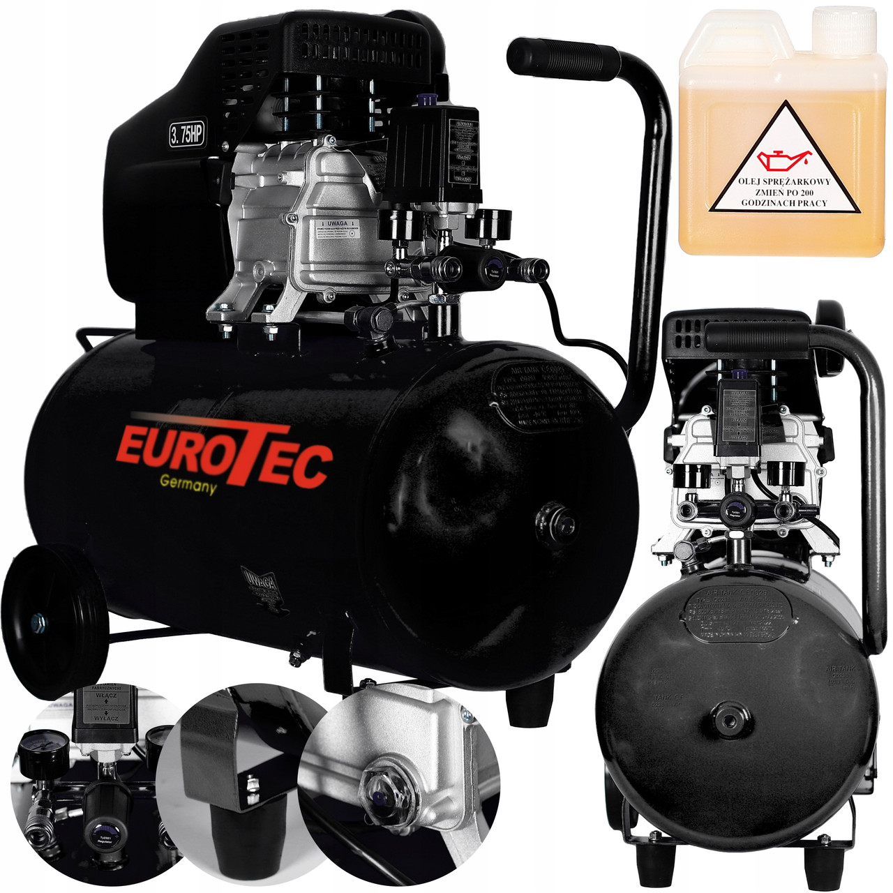 Оливний компресор EUROTEC EUAC-50 50 l 8 bar