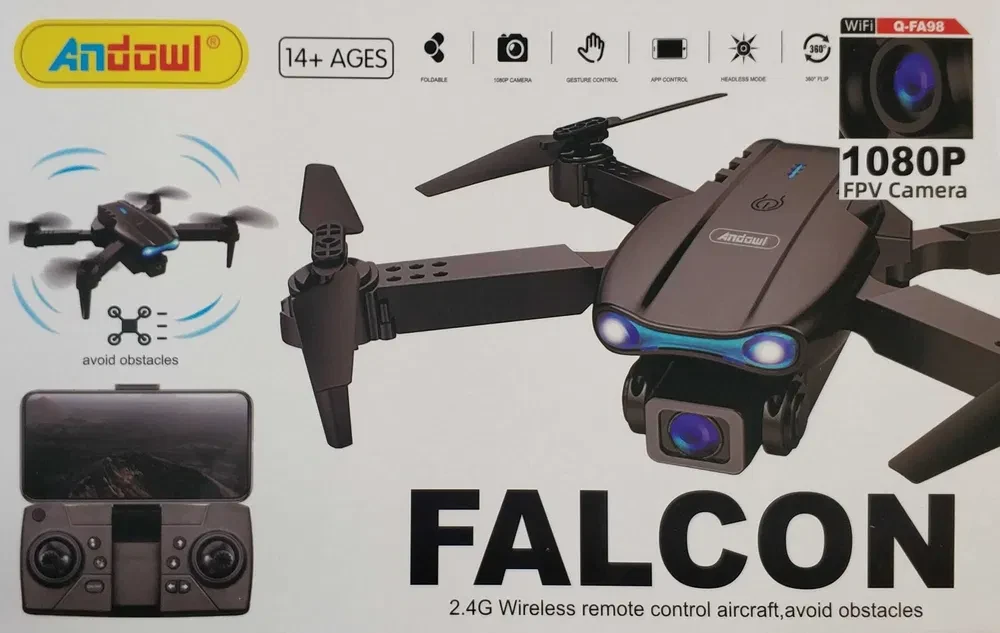 Складаний FPV дрон-квадрокоптер з відеокамерою Falcon DM700 з дистанційним керуванням