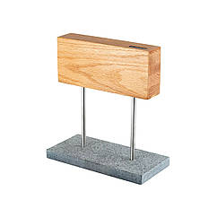 Тримач ножів магнітний двосторонній Style de Vie MagnEikSteen, дуб (25см,h27.5cм,12см)