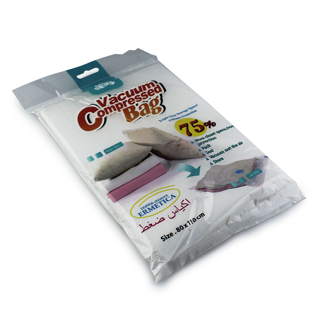 Вакуумні пакети для пакування та зберігання одягу VACUUM BAG 80*110 ( ціна за паковання), фото 1
