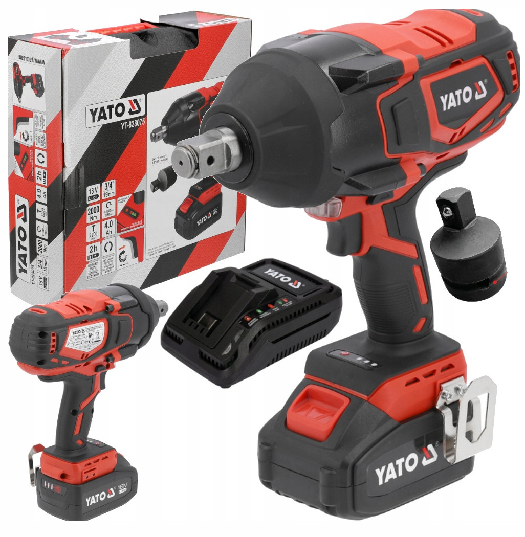 Гайковерт Yato Yt-828075 18 В 2000 Нм 3/4" Гайковерт ударний акумуляторний Гайковерт на акумуляторі, фото 1
