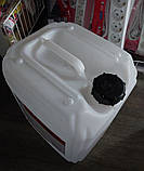 Каністра пластикова б/у для технічних рідин 20л універсальна якісна щільна має гумову прокладку під кришкою та розмітку в літрах, фото 8